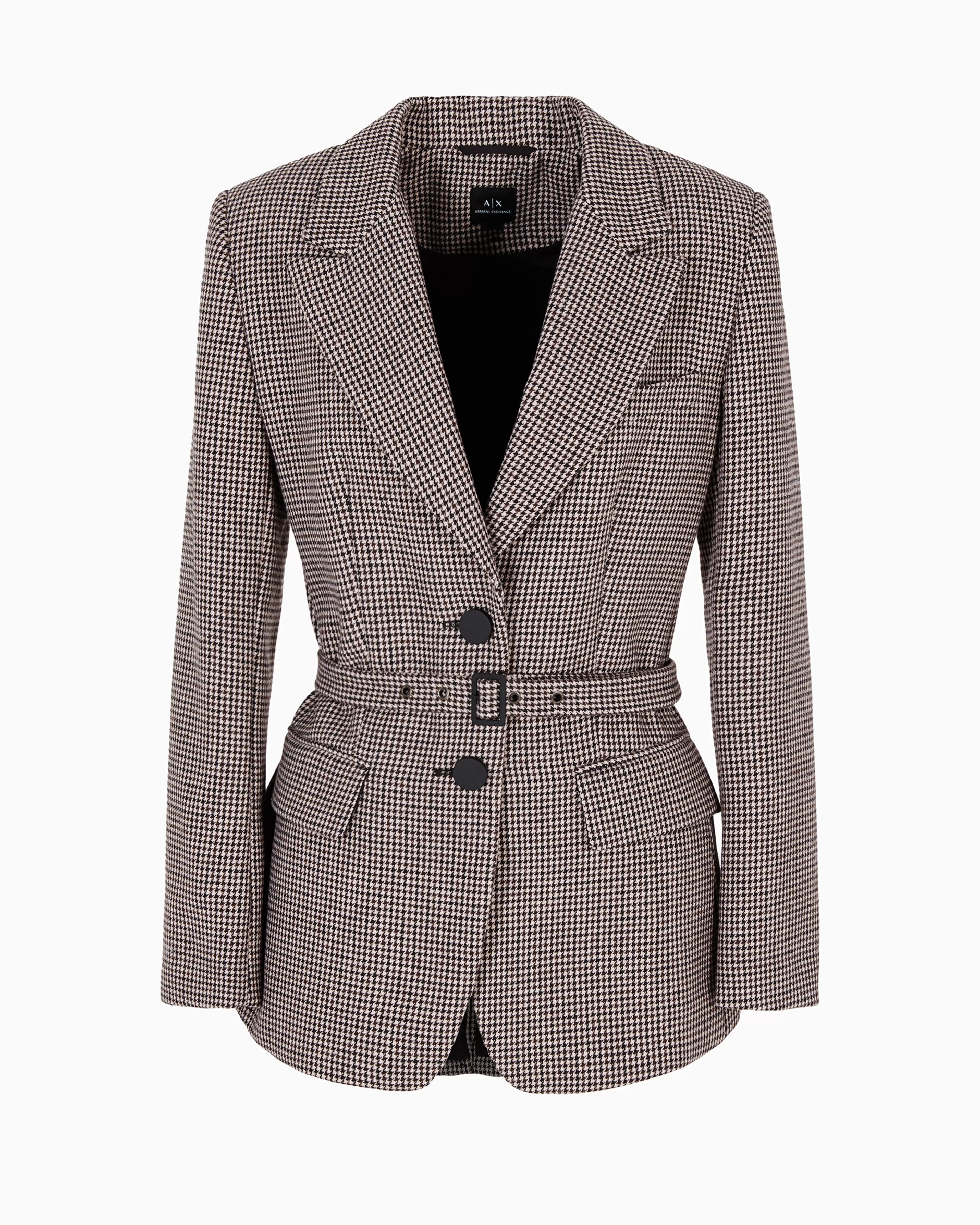 Armani Exchange Jacket in houndstooth fabrics with belt* Matching Sets | Jackets