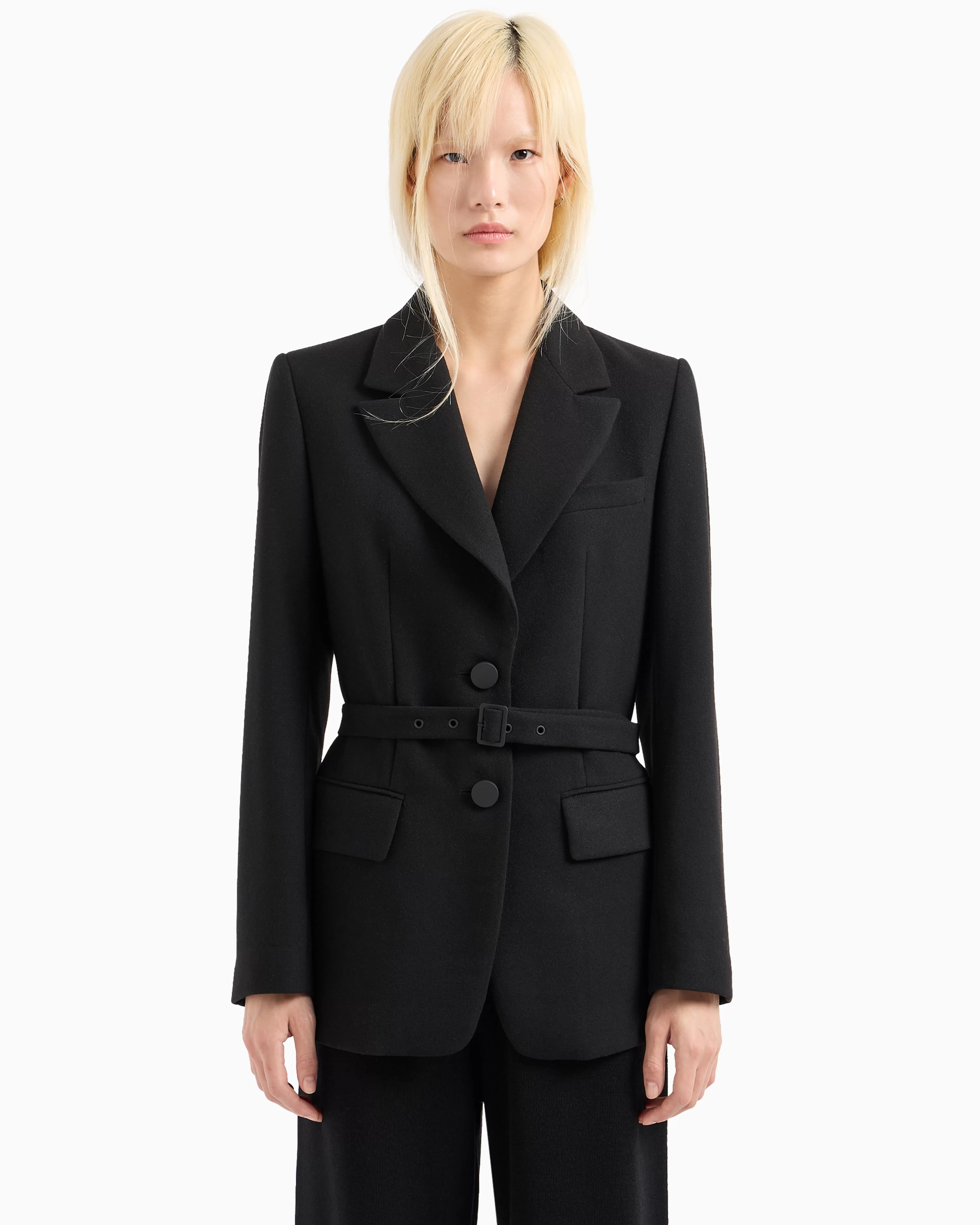 Armani Exchange Jacket in houndstooth fabrics with belt* Matching Sets | Jackets