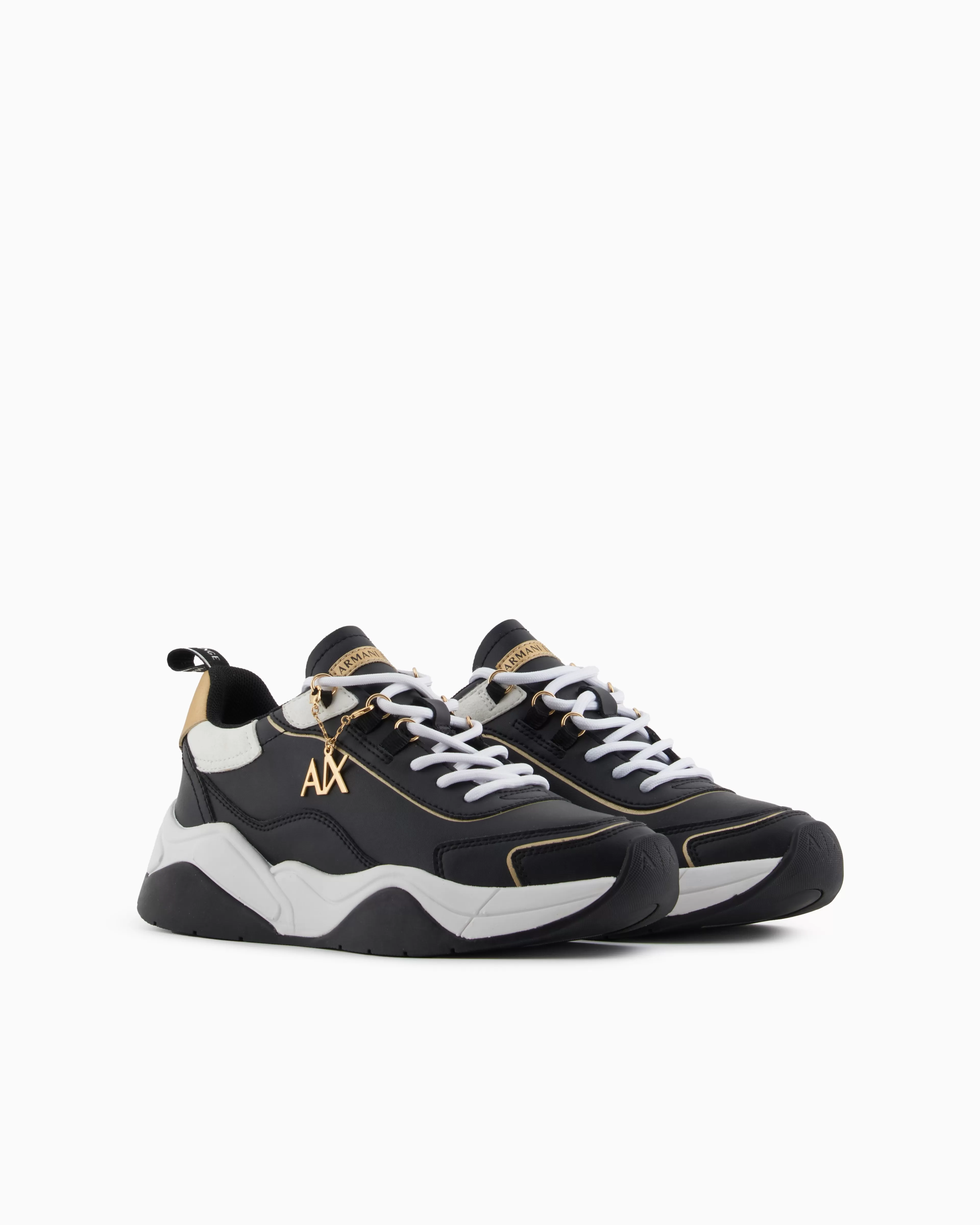 Armani Exchange Leather sneakers with logo application* Shoes And Accessories