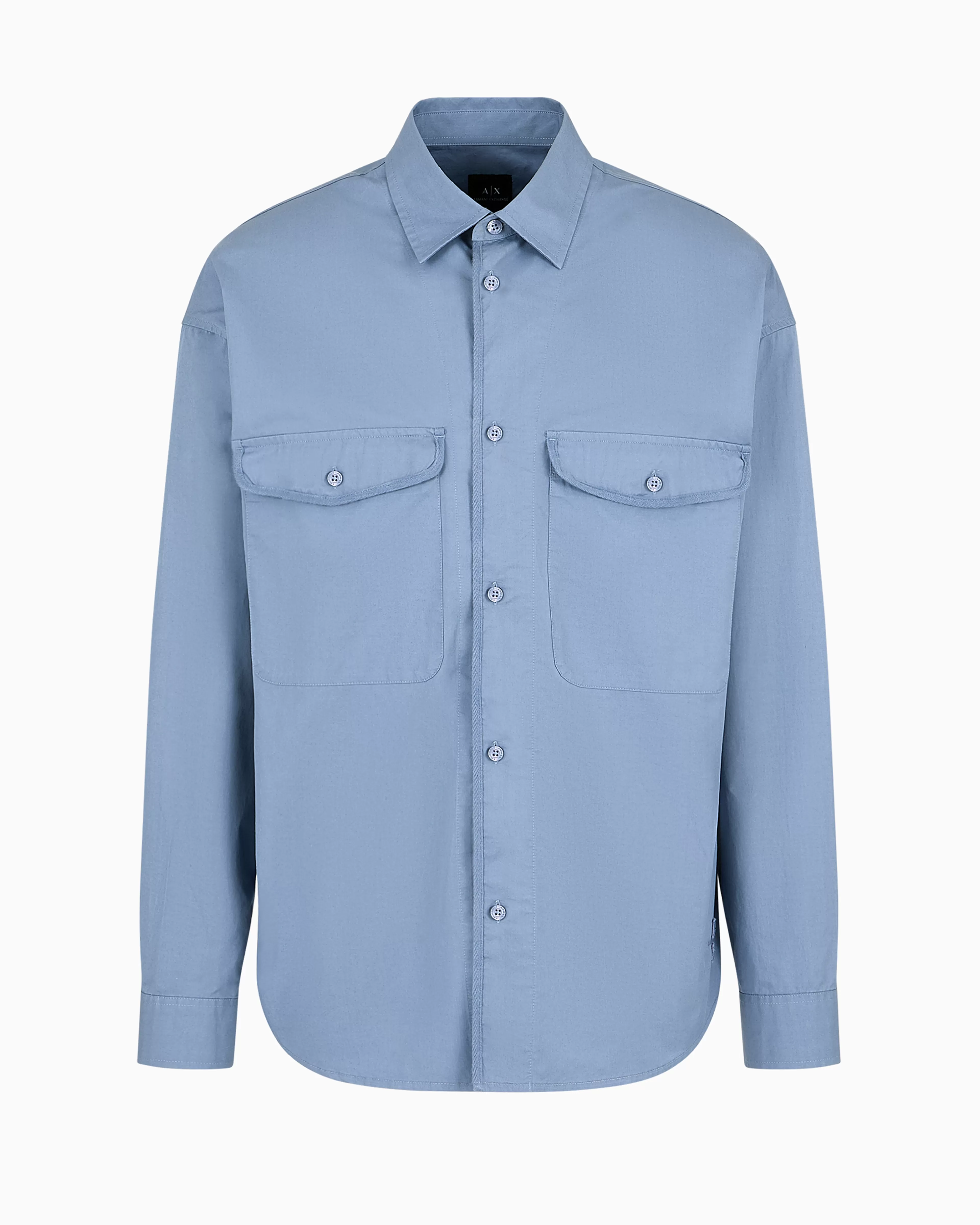 Armani Exchange Loose fit cotton twill shirt with pockets* Matching Sets | Shirts