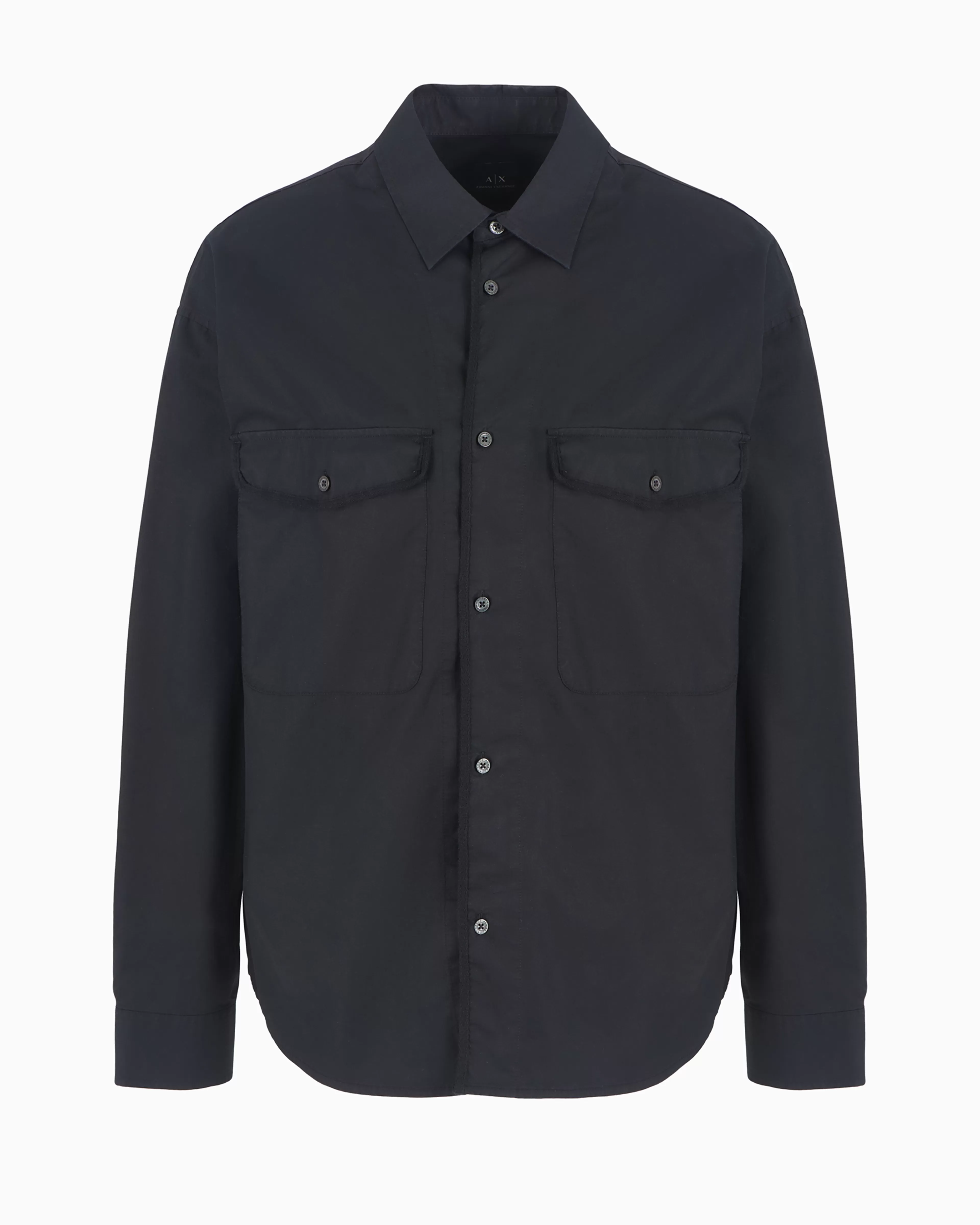Armani Exchange Loose fit cotton twill shirt with pockets* Matching Sets | Shirts
