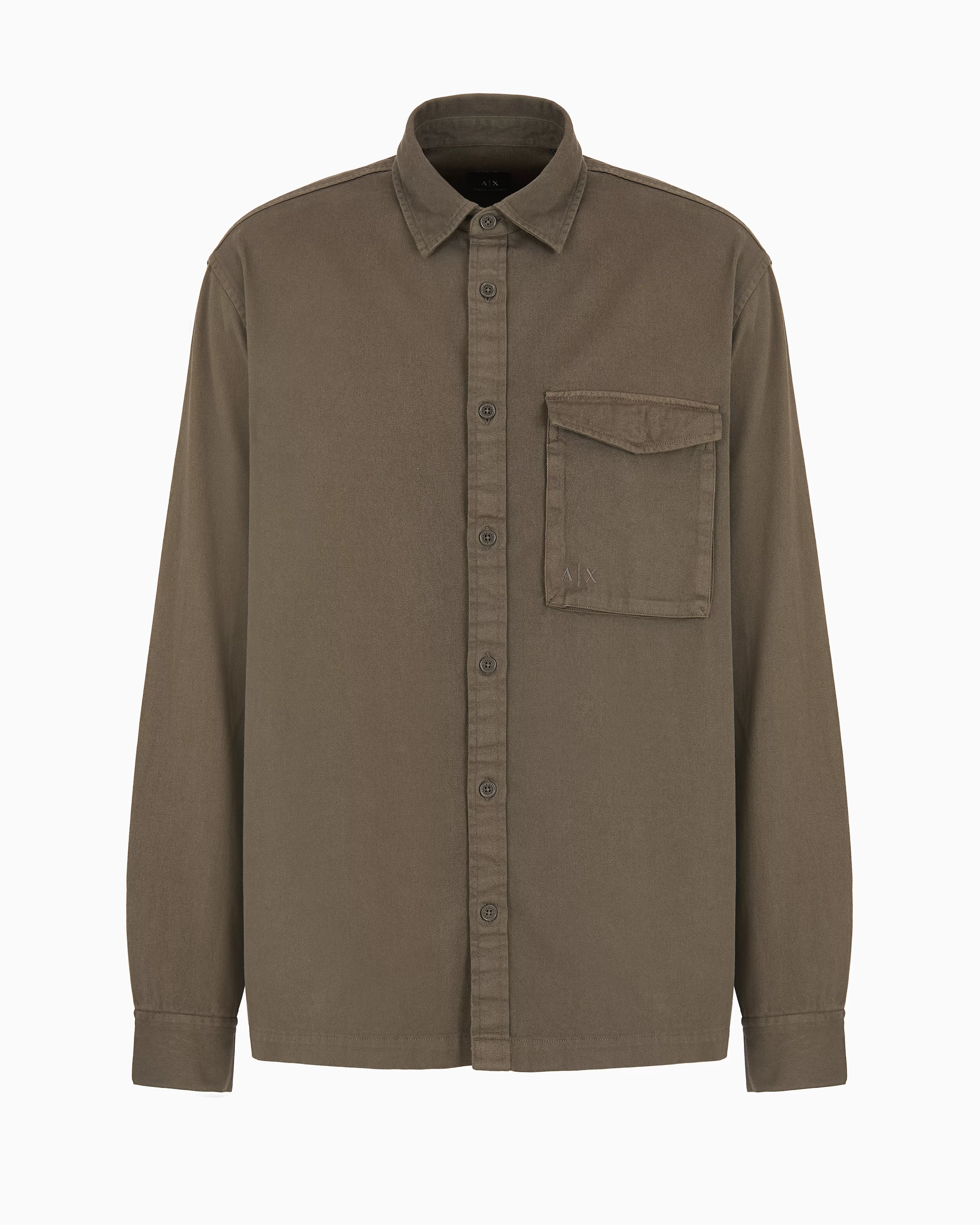 Armani Exchange Loose-fit cotton twill shirt with pockets* Shirts