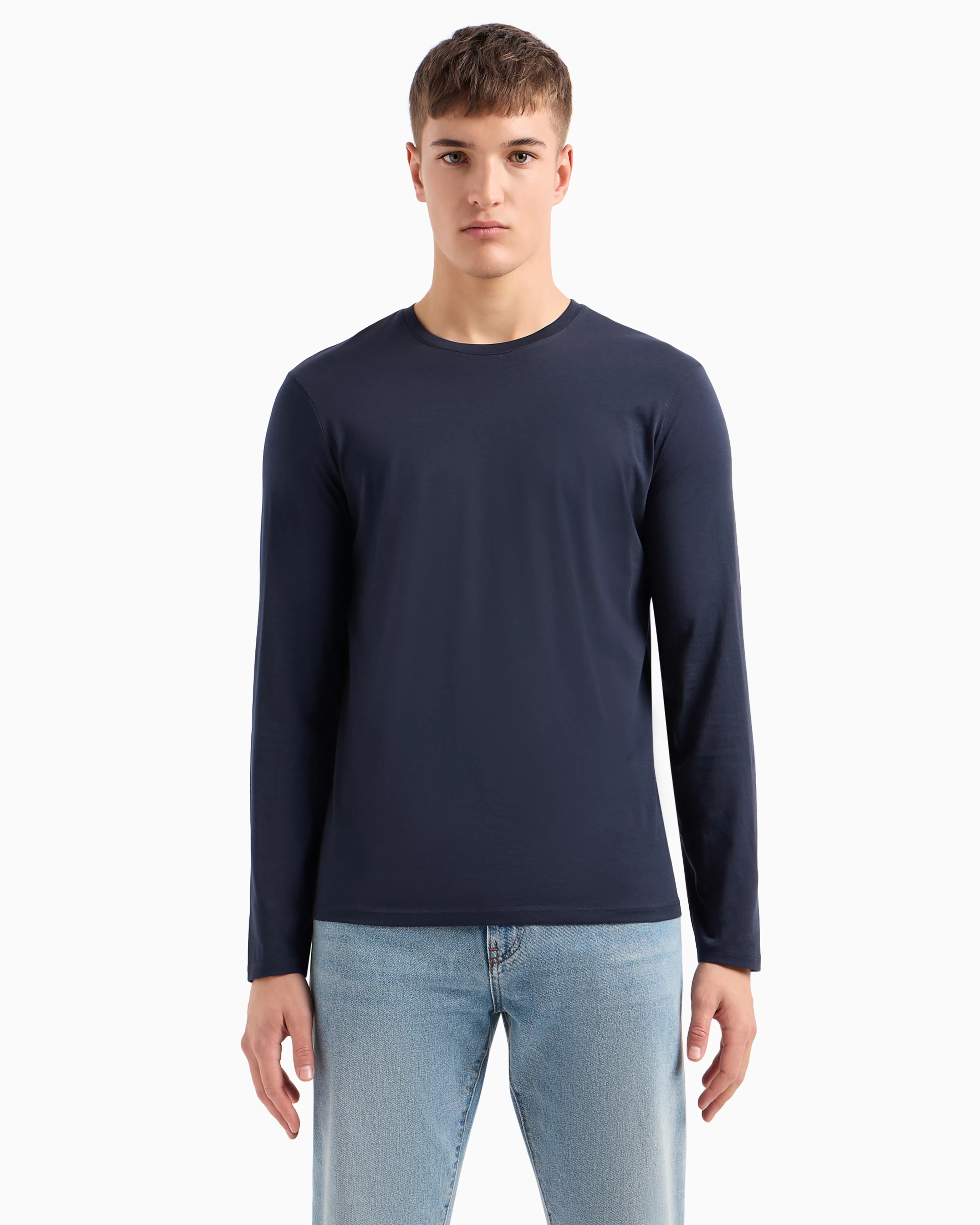 Armani Exchange Pima Cotton Long Sleeve T-Shirt* Essentials