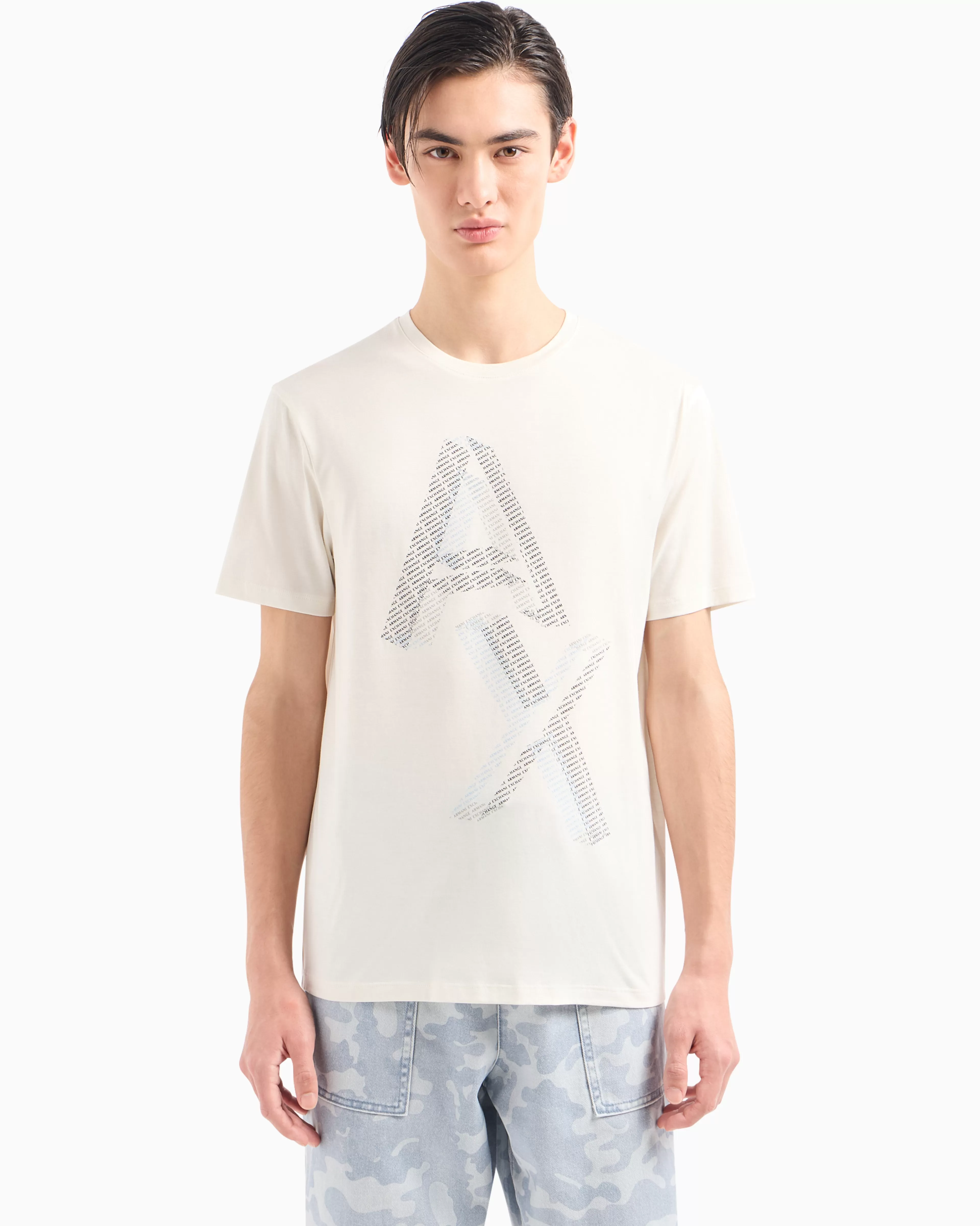 Armani Exchange Pima Cotton Print Long Sleeve T-Shirt* T-Shirts