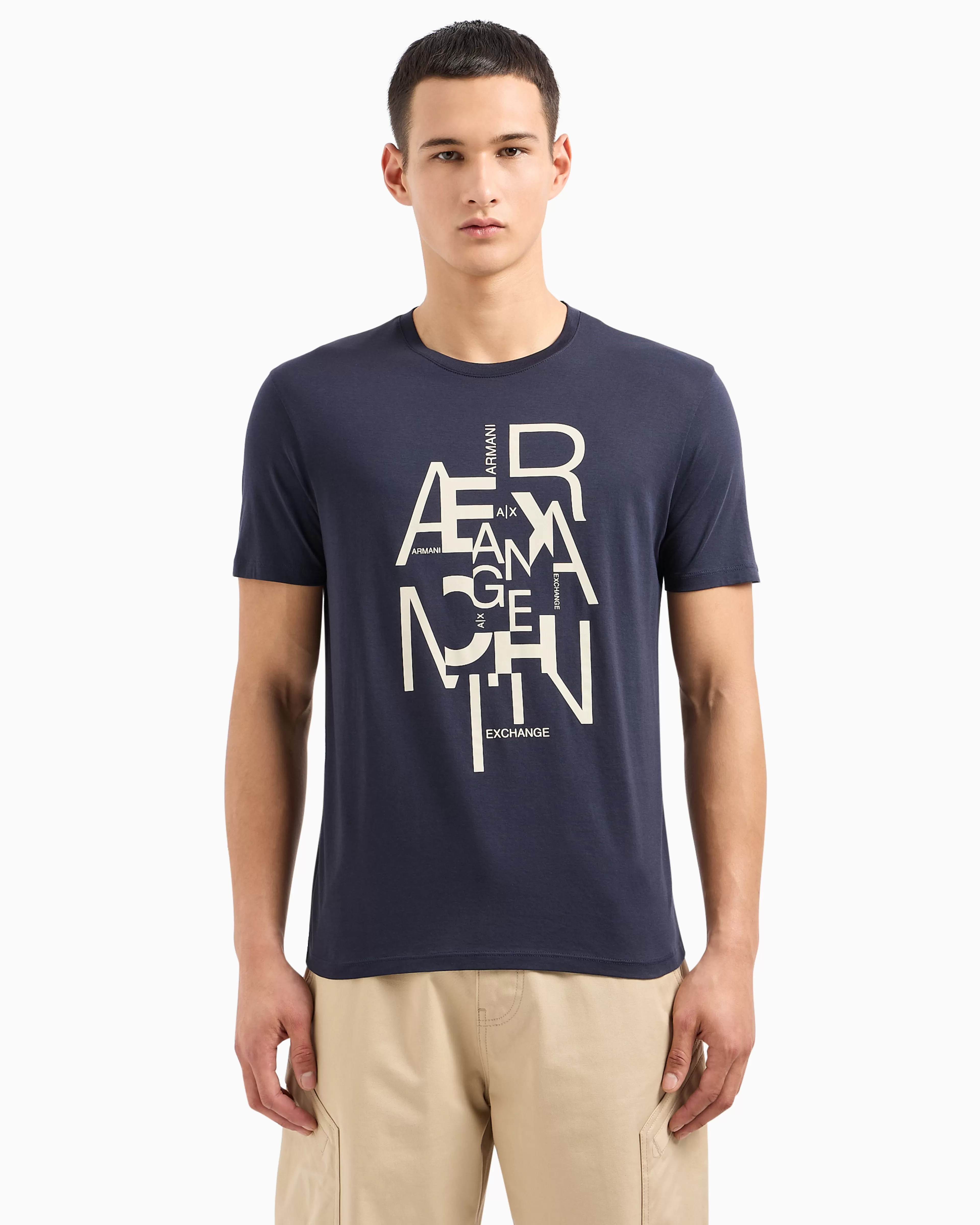 Armani Exchange Pima Cotton Print Long Sleeve T-Shirt* T-Shirts