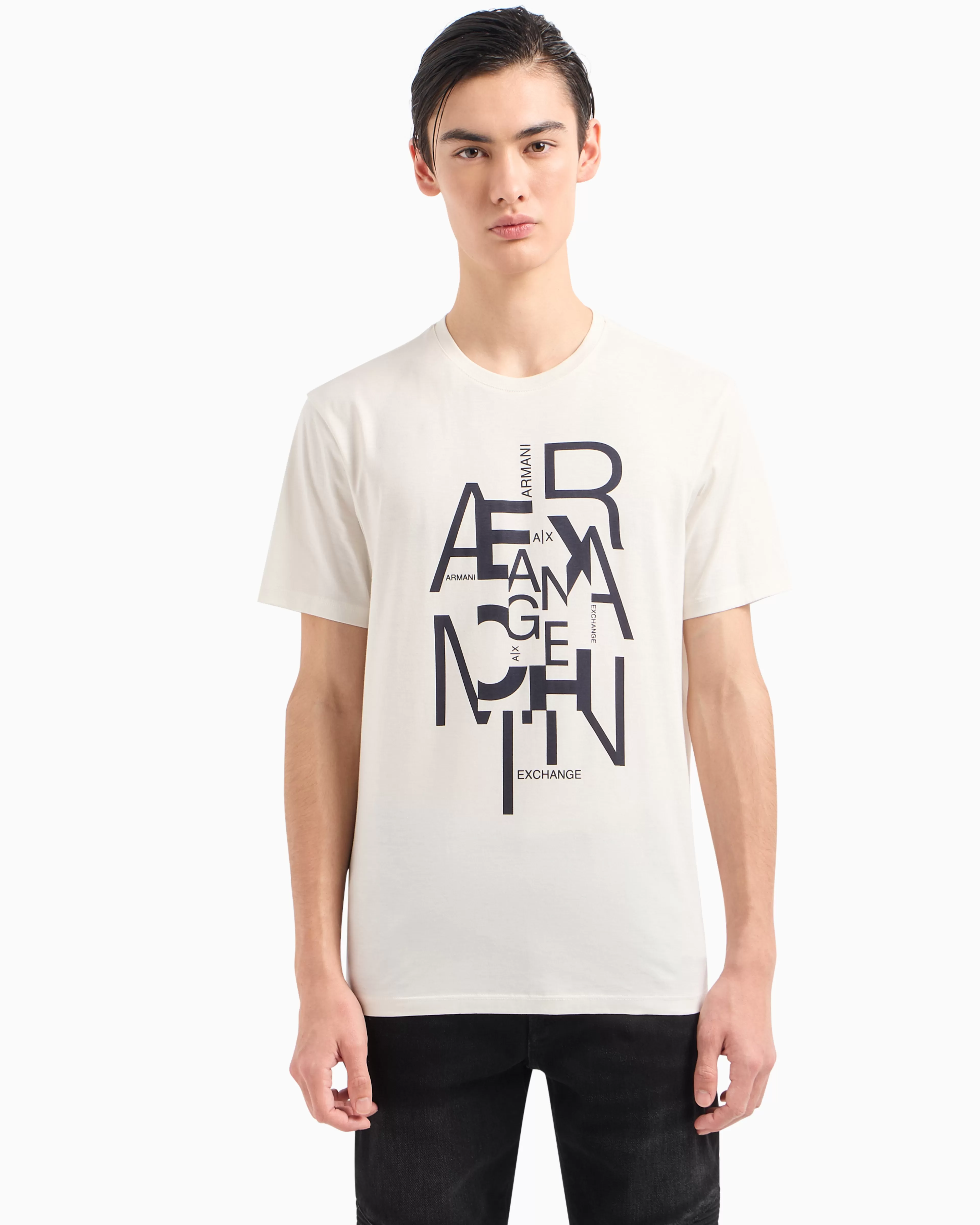 Armani Exchange Pima Cotton Print Long Sleeve T-Shirt* T-Shirts
