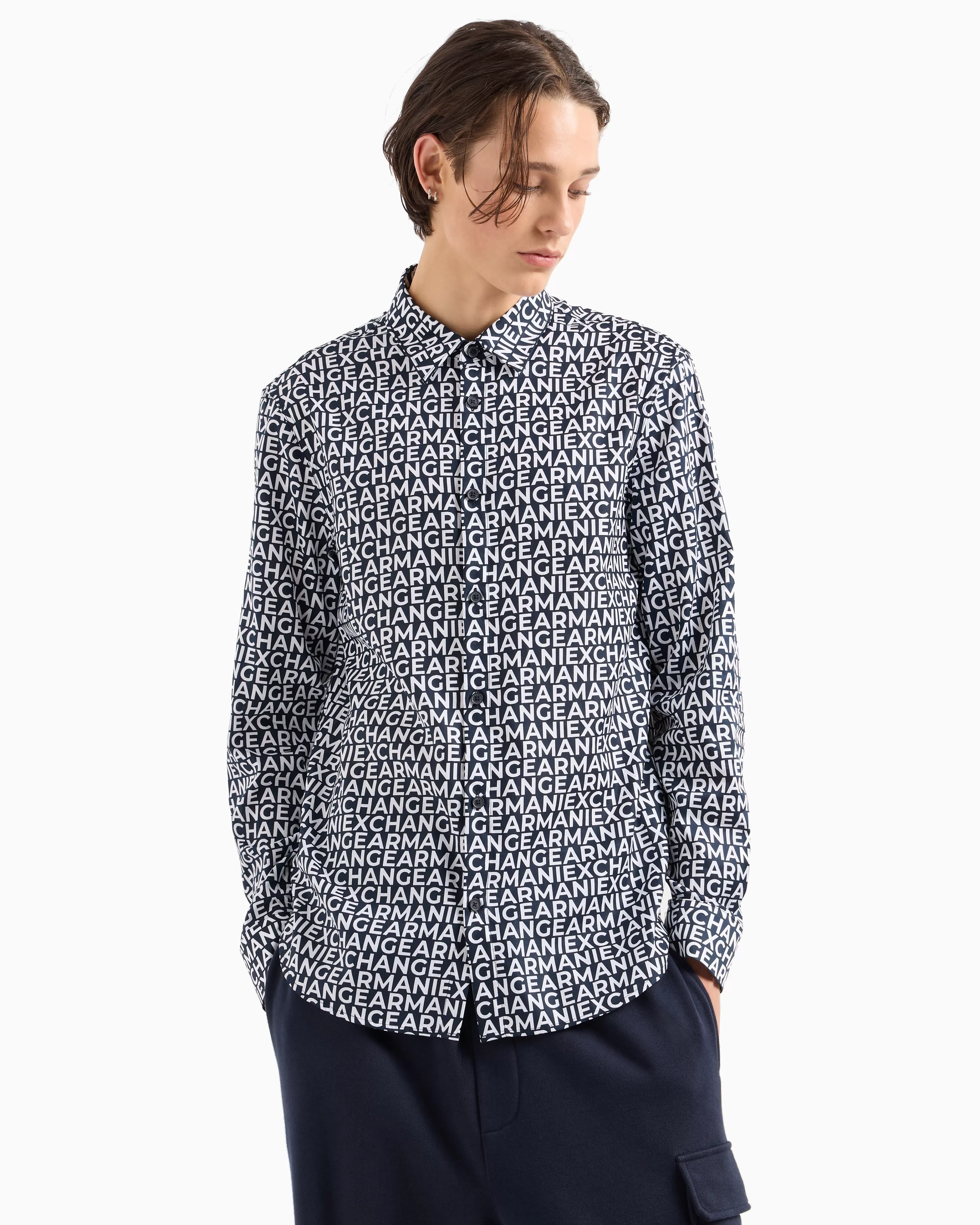 Armani Exchange Regular fit satin cotton shirt* Shirts