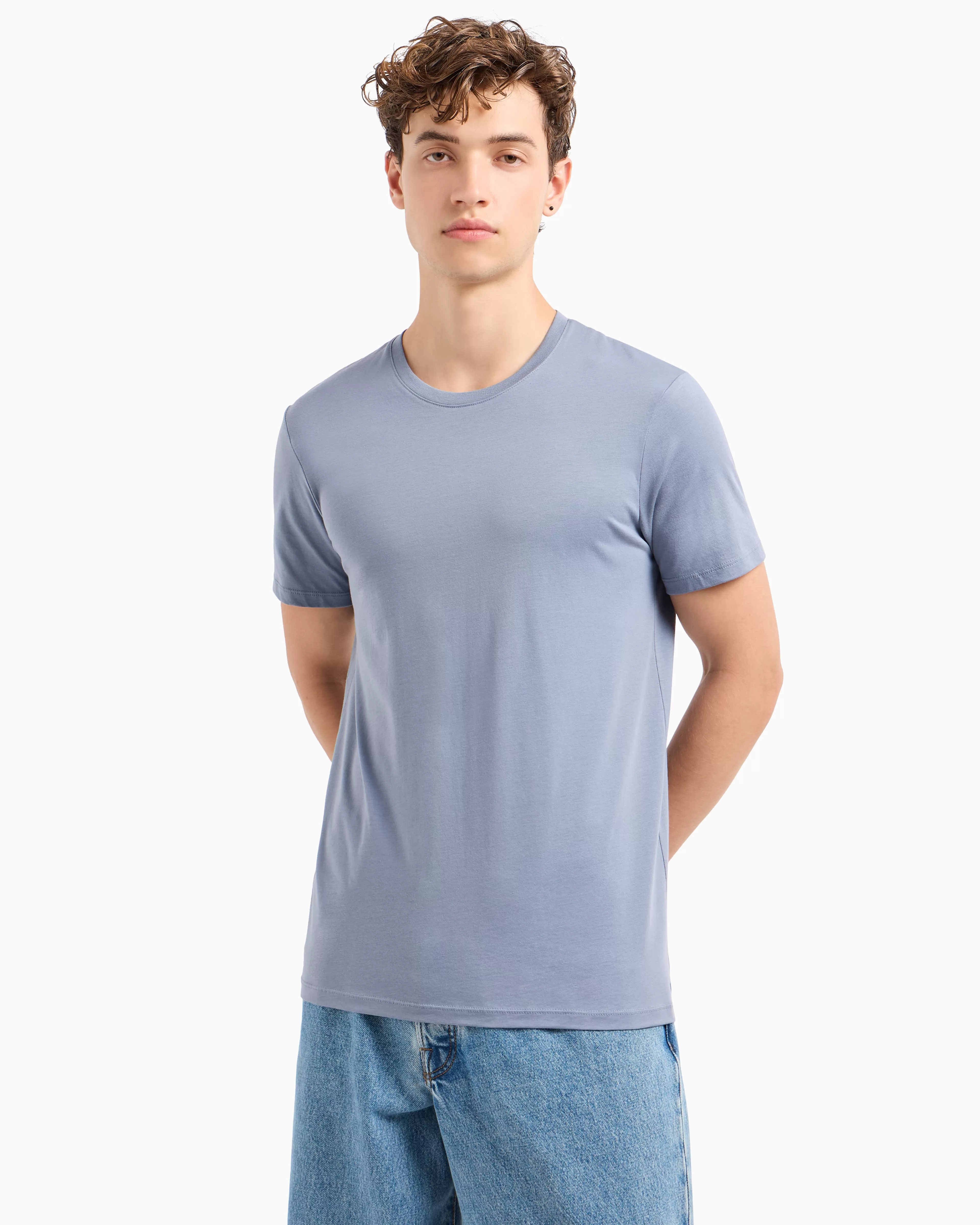 Armani Exchange Regular fit Pima cotton T-shirt* Essentials