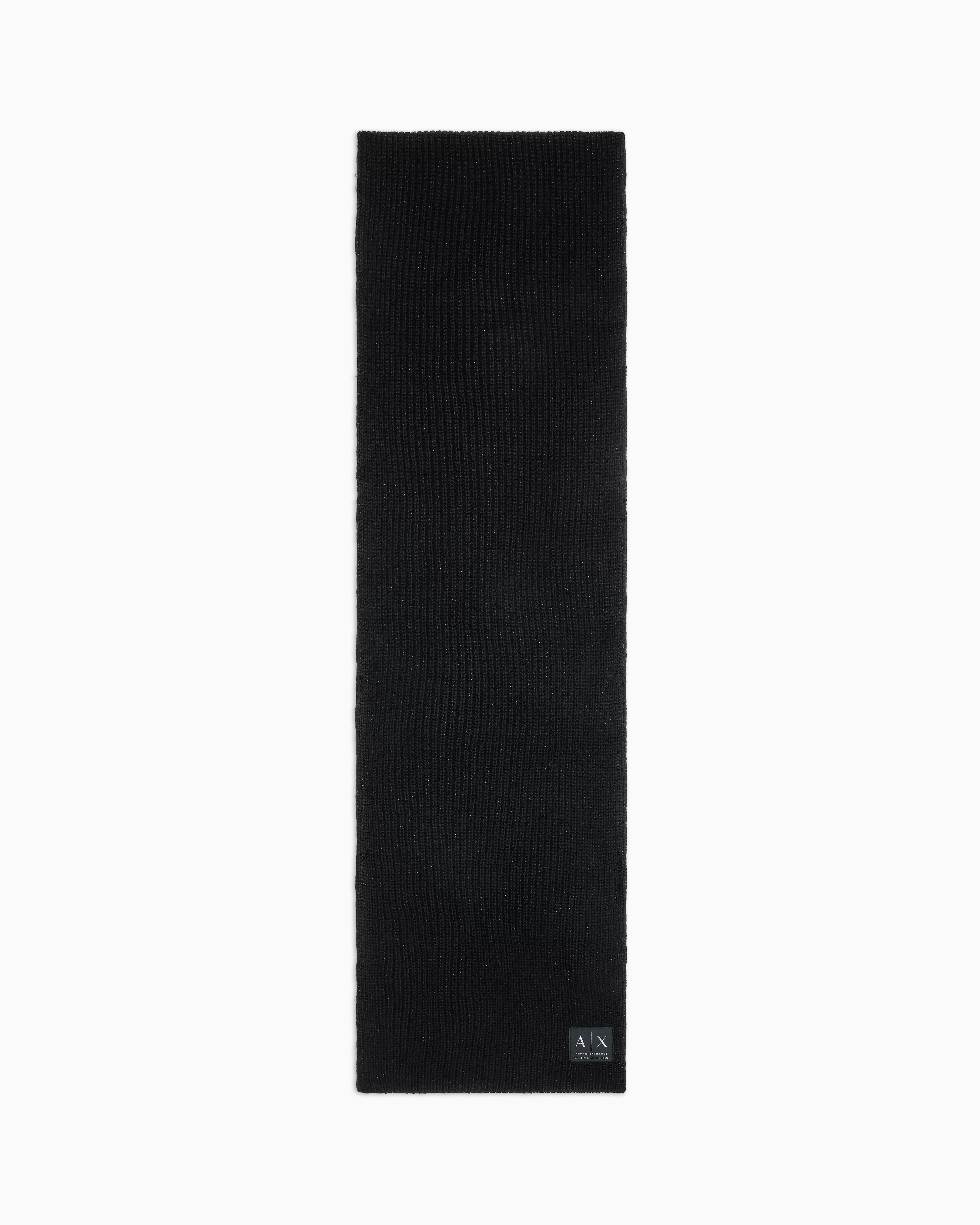 Armani Exchange Ribbed knitted scarf with lurex yarn* Scarves