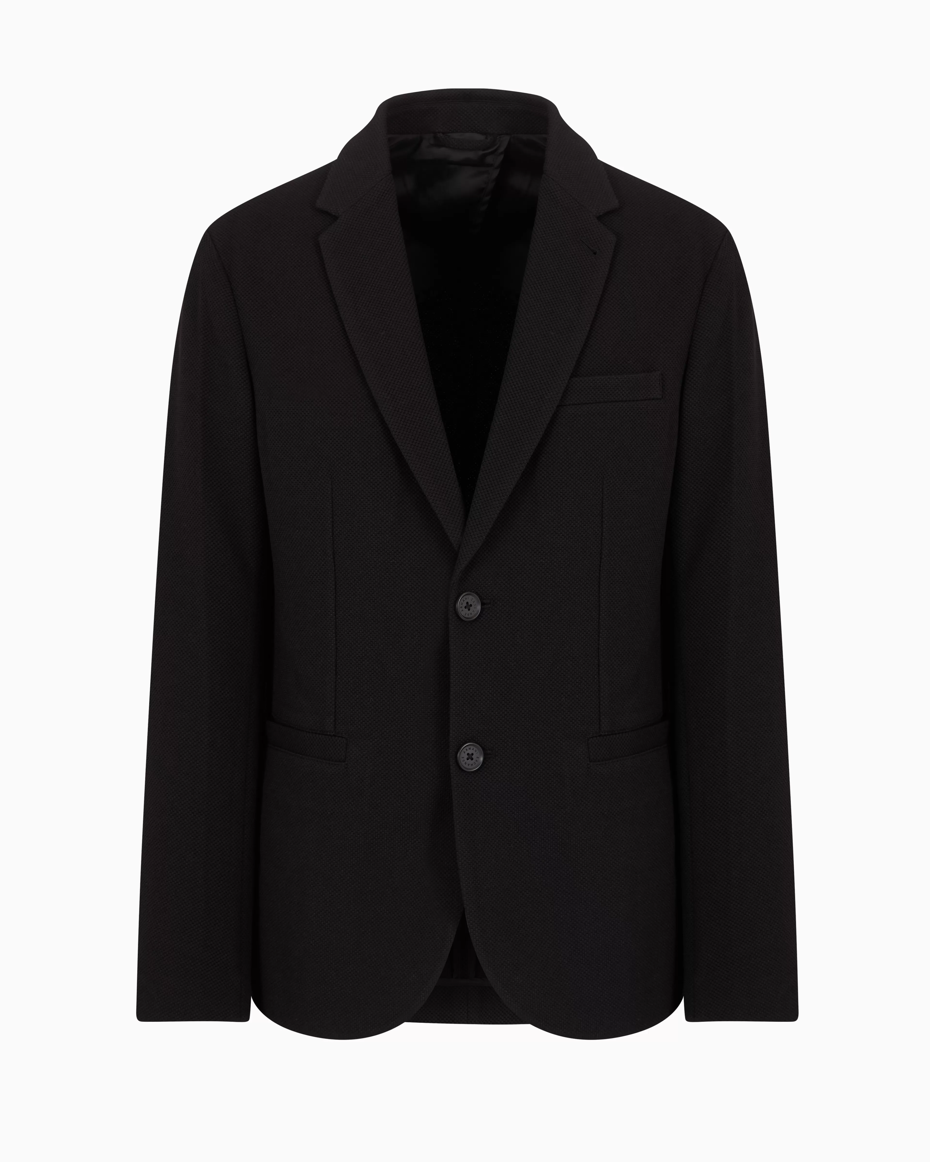 Armani Exchange Single-breasted jacket in textured fabric* Essentials | Matching Sets