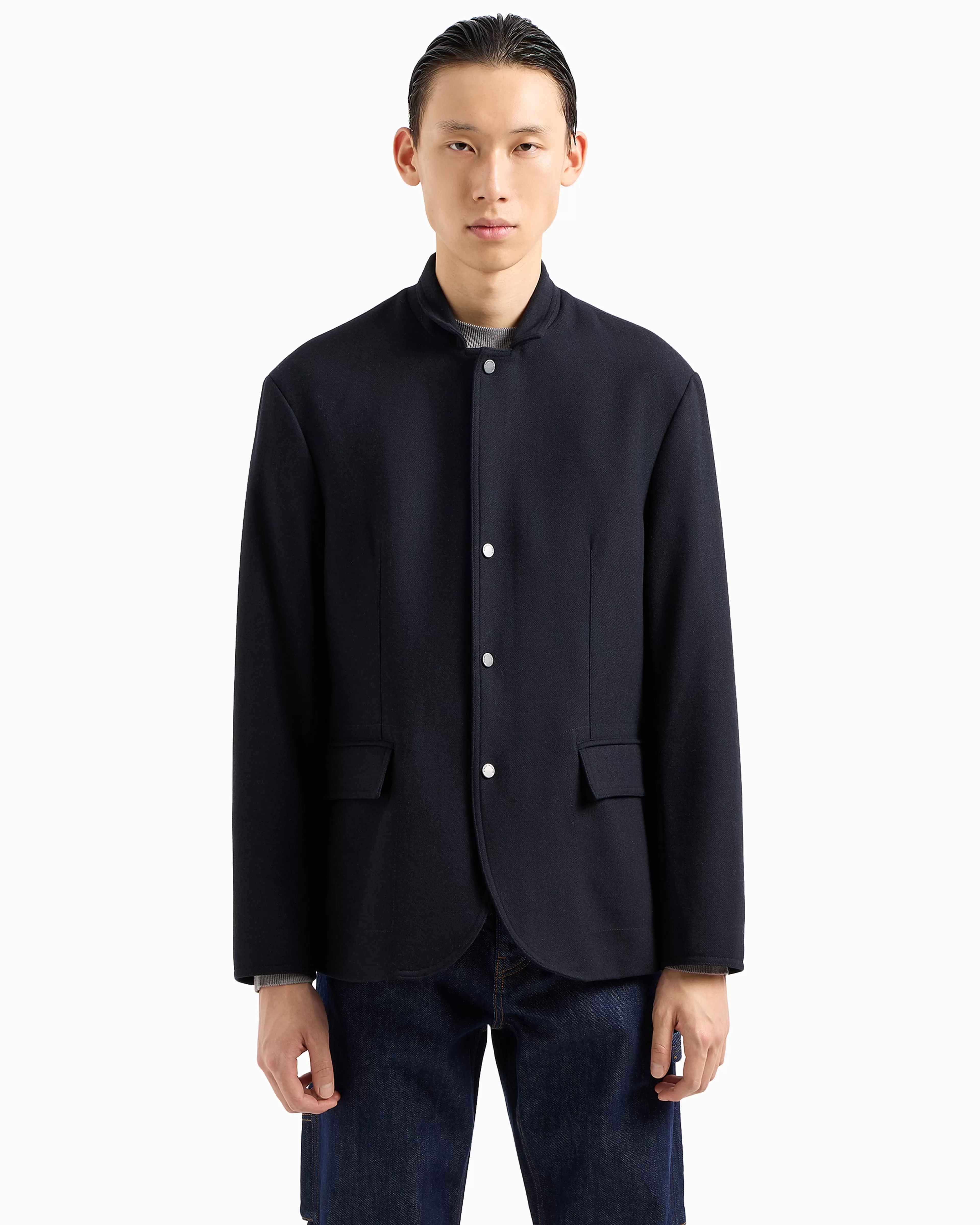 Armani Exchange Single-breasted jacket with buttons and zip* Matching Sets | Jackets