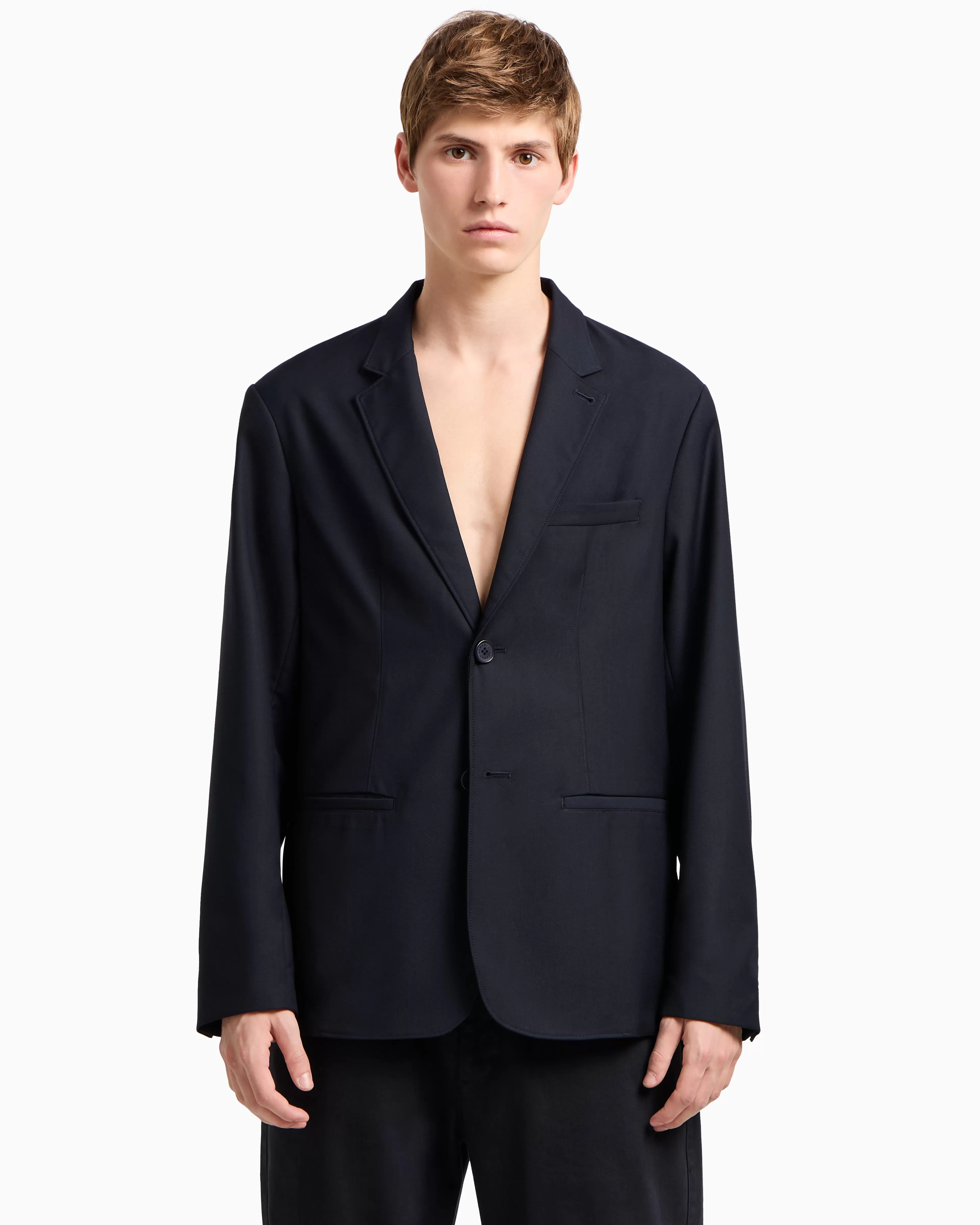 Armani Exchange Single-breasted two-button jacket in flowing fabric* Matching Sets | Jackets