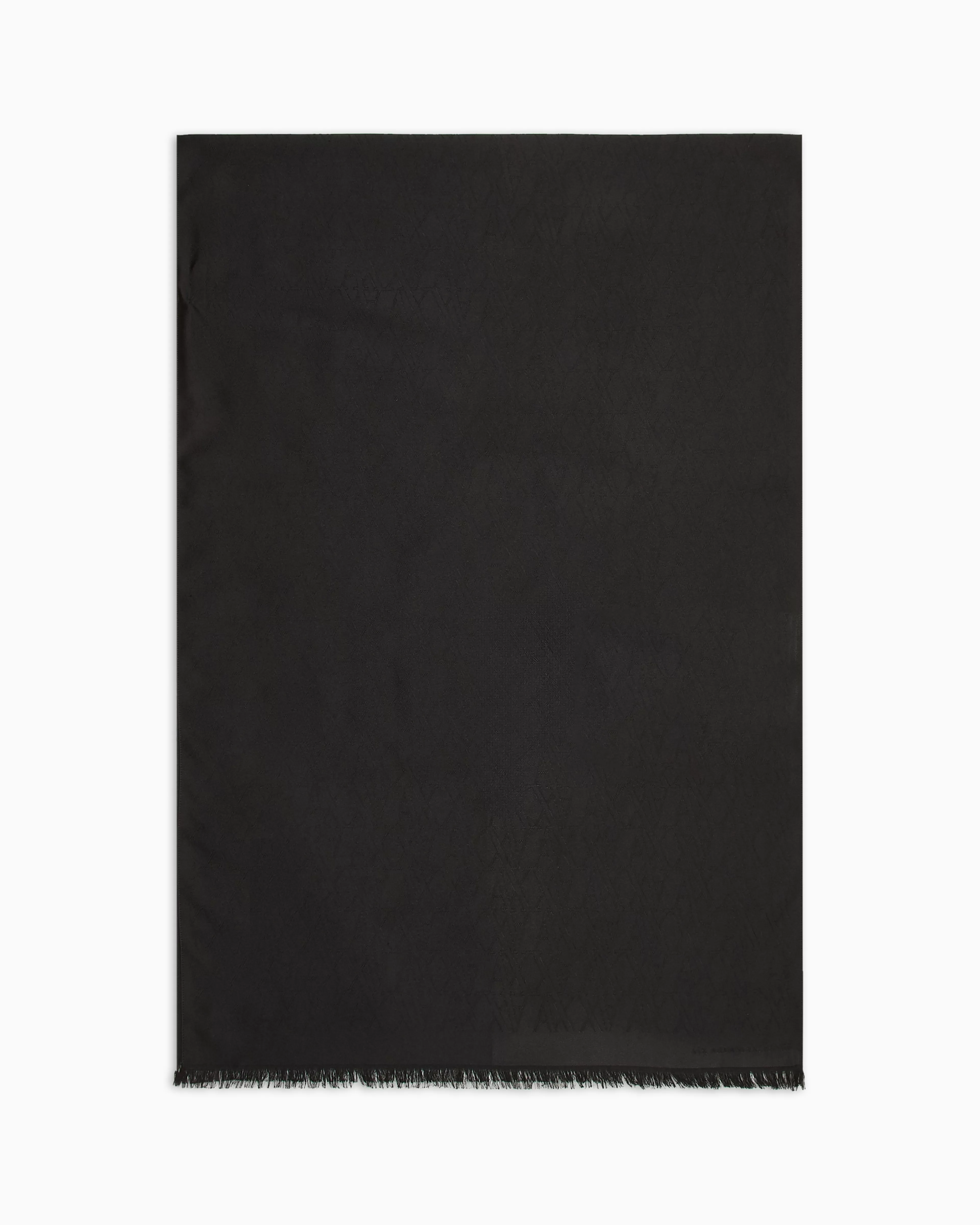 Armani Exchange Soft fabric scarf with tone-on-tone allover logo* Scarves