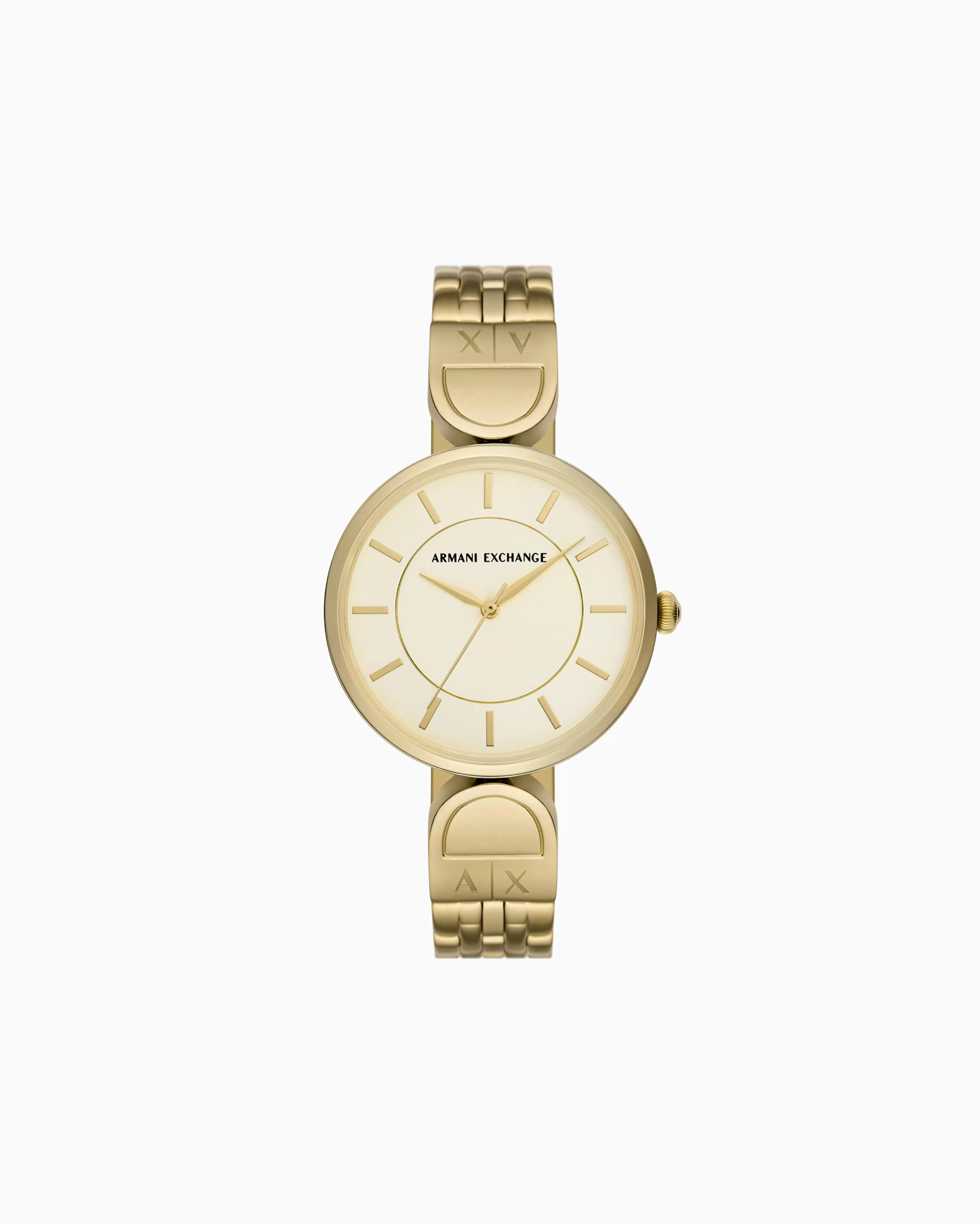 Armani Exchange Three-hand gold-tone stainless steel watch* Woman