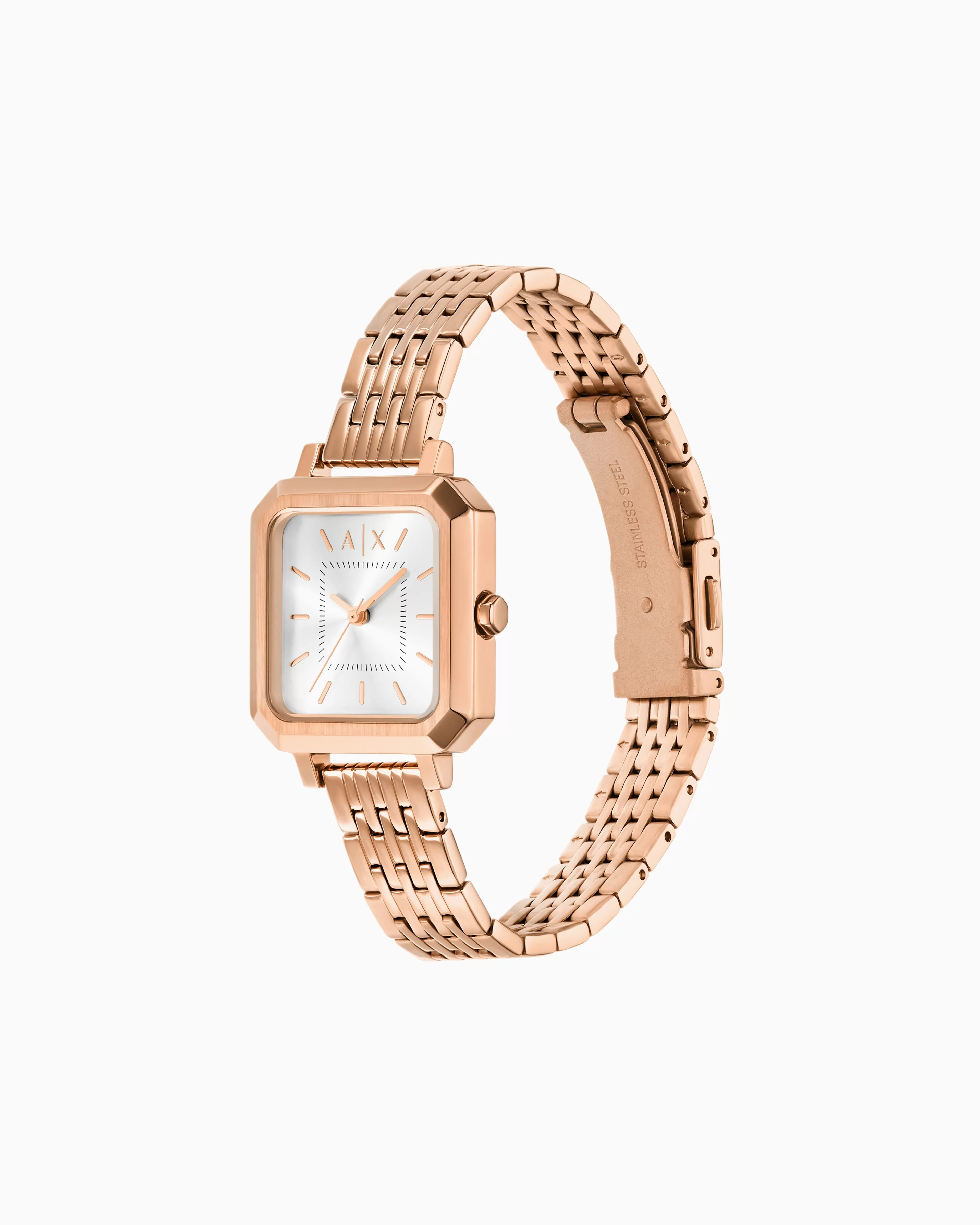 Armani Exchange Three-Hand Gold-Tone Stainless Steel Watch* Woman