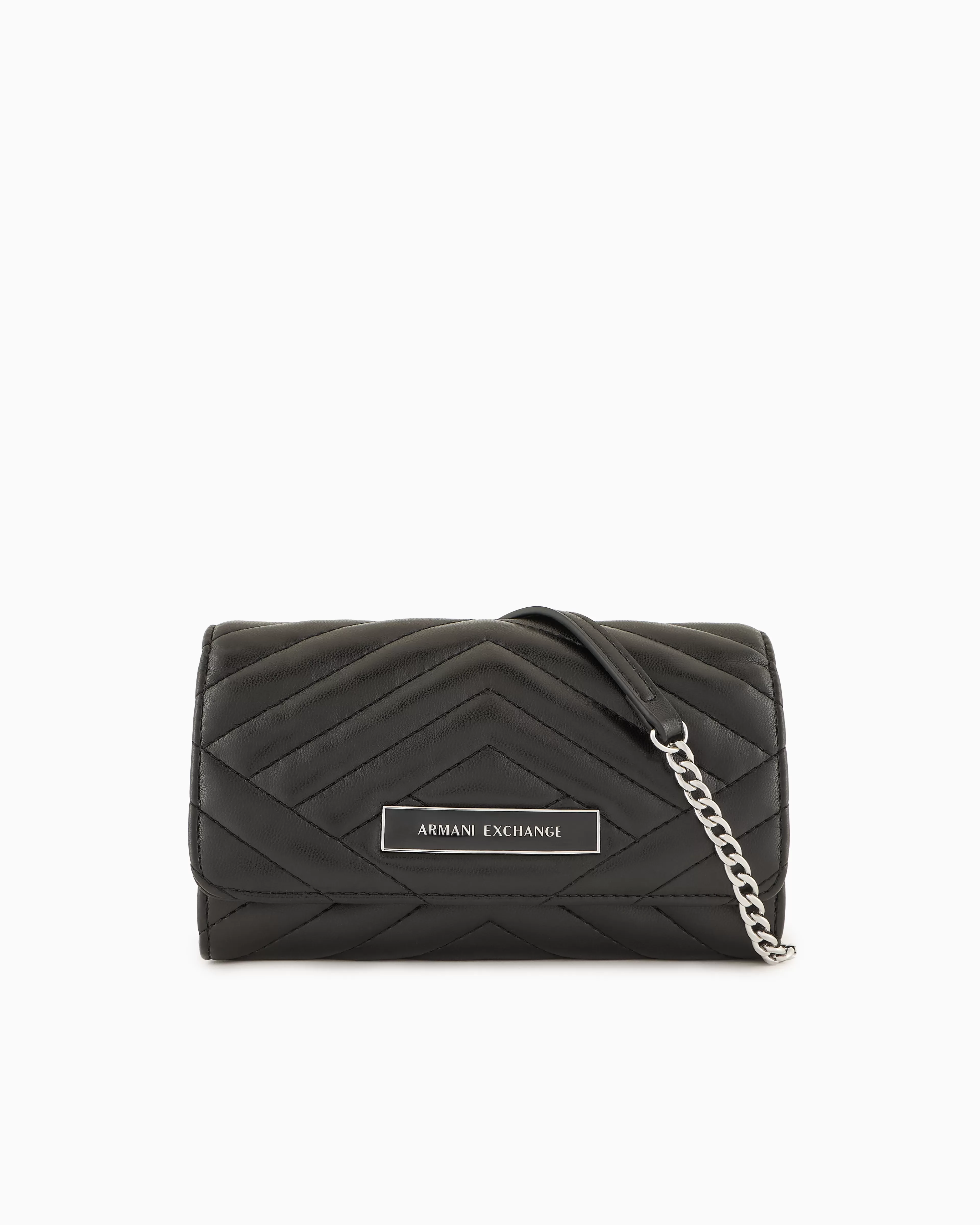 Armani Exchange Wallet with flap and quilted shoulder strap* Essentials | Wallets And Small Leather Goods