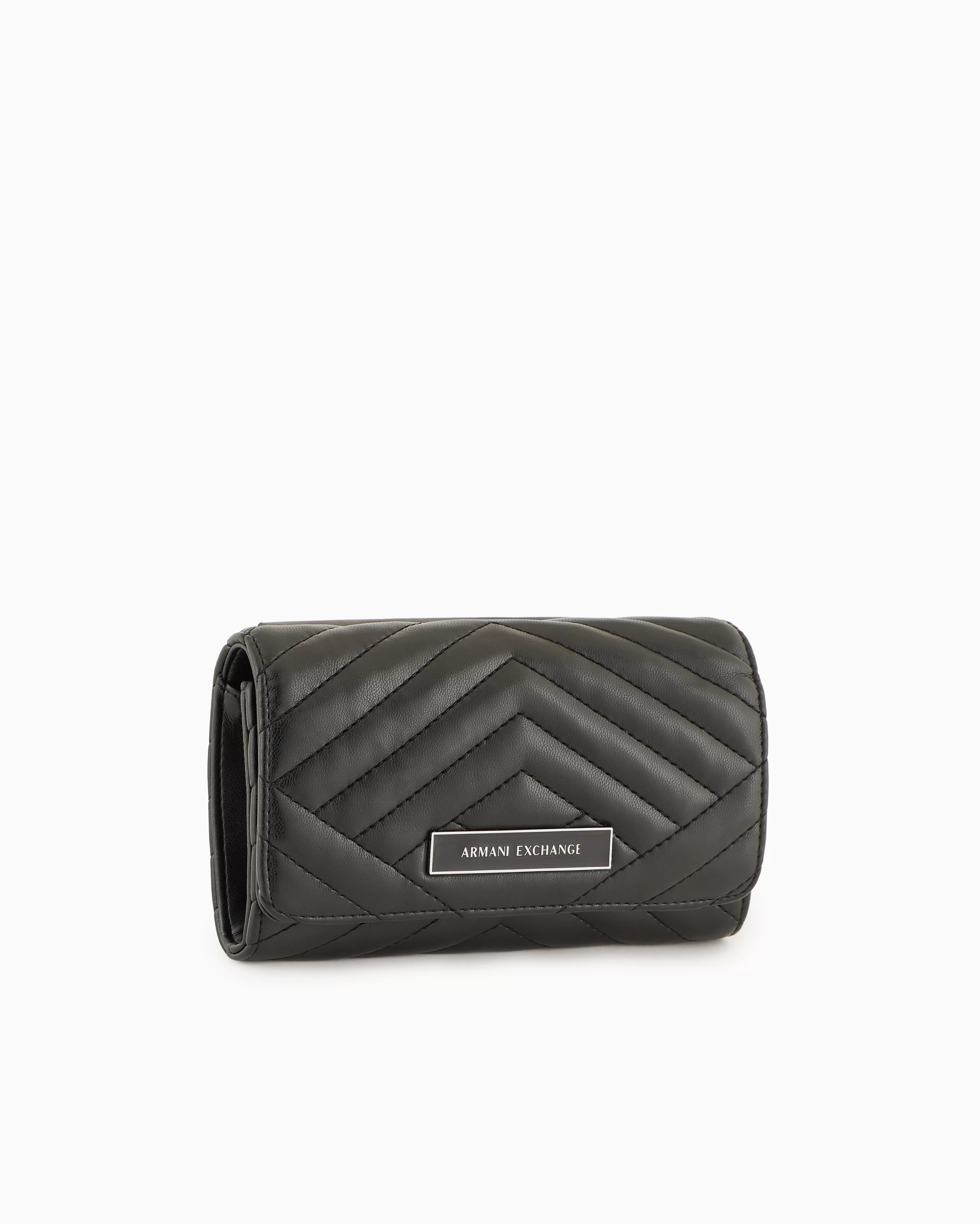 Armani Exchange Wallet with flap and quilted shoulder strap* Essentials | Wallets And Small Leather Goods
